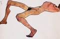 Sitting male act - Egon Schiele
