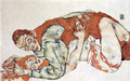 Sexual act, study - Egon Schiele