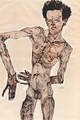 Self-portrait standing 1910 - Egon Schiele