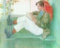 Esbjorn Reading On The Veranda - Carl Larsson