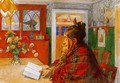 Karin reading - Carl Larsson