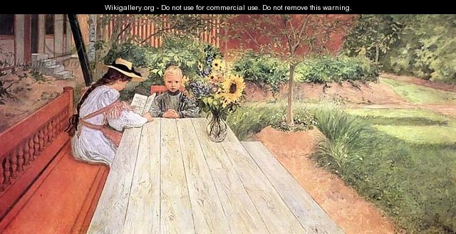 The First Lesson - Carl Larsson