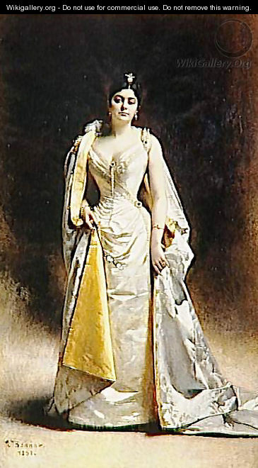 Portrait of Mrs. Albert Cahen of Antwerp - Léon Bonnat