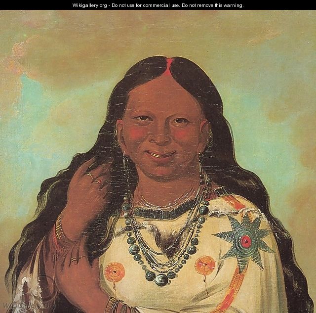 Kei-a-gis-gis, a woman of the Plains Ojibwa - George Catlin