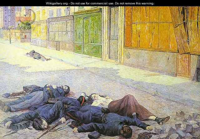A Paris Street in May 1871 (The Commune) - Maximilien Luce