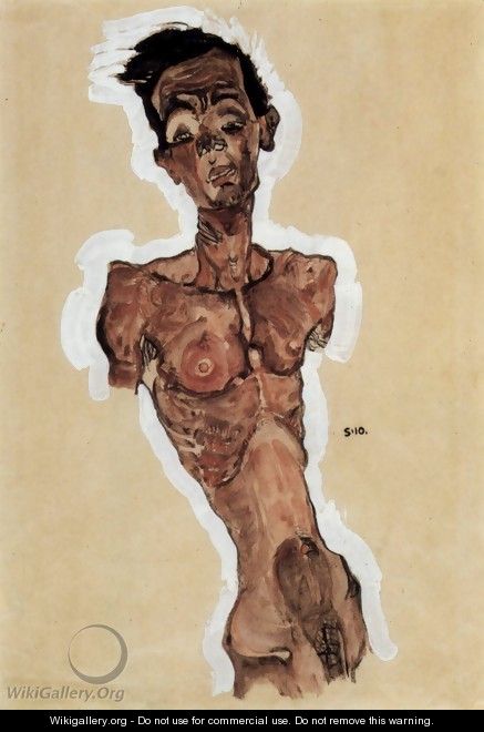 Nude, Self-portrait 2 - Egon Schiele