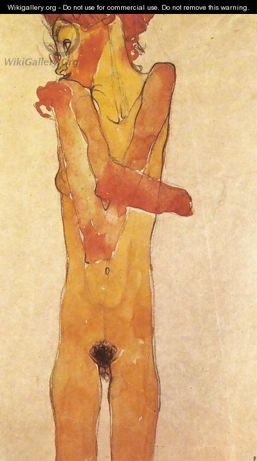 Nude teenager 1910 - Egon Schiele