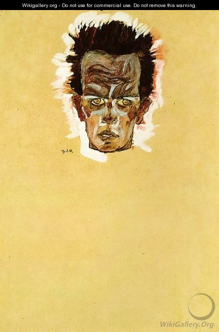 Head of a man - Egon Schiele