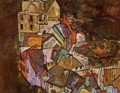 Edge of Town (Krumau Town Crescent III) - Egon Schiele