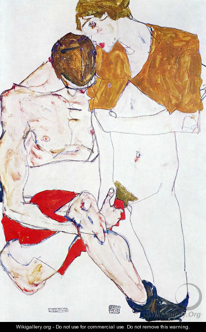 Courting couple - Egon Schiele