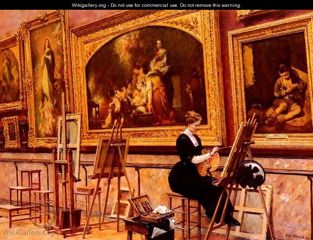 At The Louvre, Copying Murillo - Louis Beroud