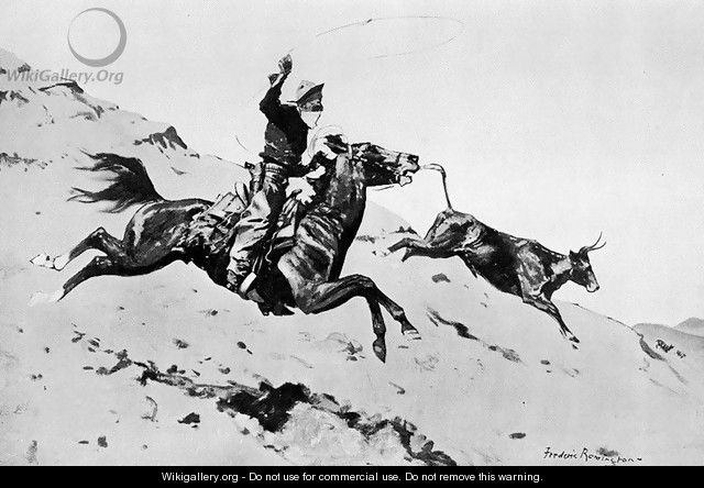 Over the Foot-Hills - Frederic Remington