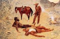 He Lay Where He Had Been Jerked, Still as a Log (aka Jerked Down) - Frederic Remington