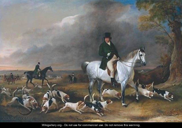 John Burgess of Clipstone, Nottinghamshire, on a Favourite Horse, with his Harriers - John Ferneley, Snr.