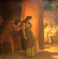 Clytemnestra hesitates before killing the sleeping Agamemnon - Pierre-Narcisse Guerin