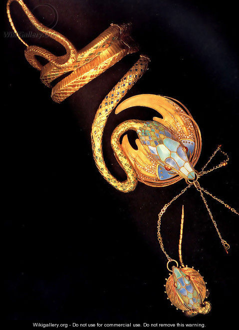 Serpentine Bracelet With Ring - Alphonse Maria Mucha