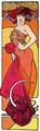 The Brunette, from Decorative Documents - Alphonse Maria Mucha