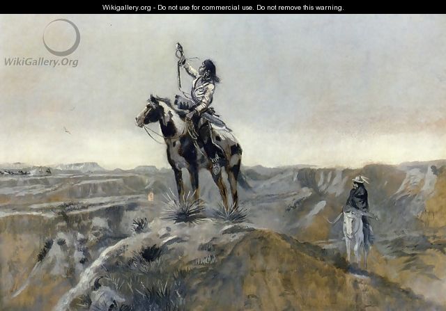 WAR (also known as Indian Telegraphing) - Charles Marion Russell