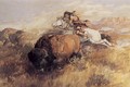 Indian On White Horse - Charles Marion Russell