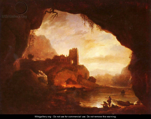Landscape with castle ruins - Claude-joseph Vernet