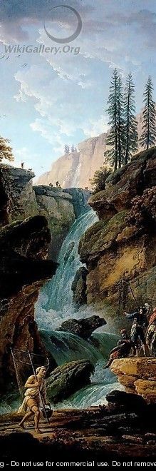 Landscape with a waterfall - Claude-joseph Vernet