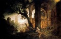 Landscape with the temptations of San Antonio Abad - Claude Lorrain (Gellee)