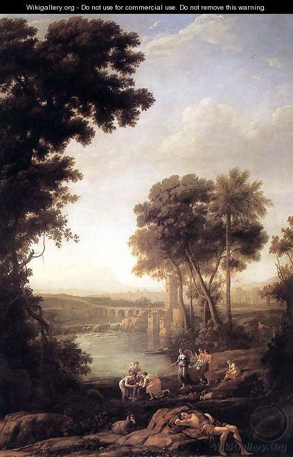 Landscape with Moses saved from the waters - Claude Lorrain (Gellee)