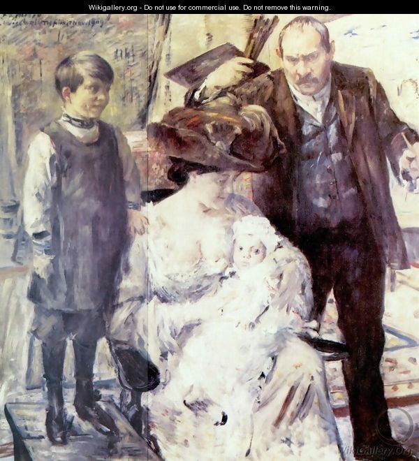 The artist and his family (Family Portrait) - Lovis (Franz Heinrich Louis) Corinth