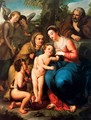 The Holy Family with St. Elizabeth, St. John the Baptist and two angels - Anton Raphael Mengs