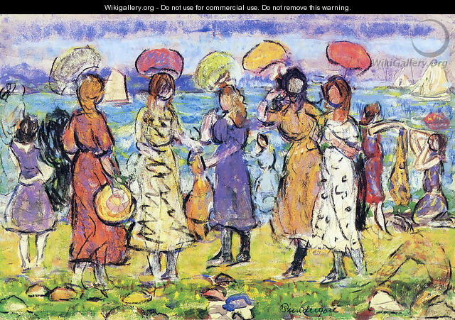 Sunny Day at the Beach - Maurice Brazil Prendergast