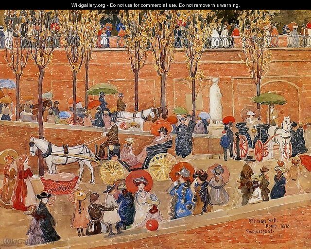 Pincian Hill, Rome (also known as Afternoon, Pincian Hill) - Maurice Brazil Prendergast