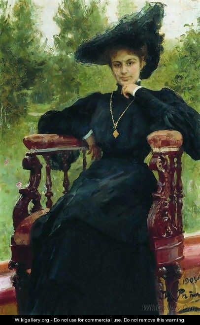 Portrait of actress Maria Fyodorovna Andreyeva - Ilya Efimovich Efimovich Repin