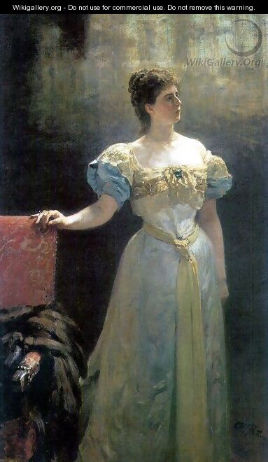 Portrait of Princess Maria Klavdievna Tenisheva, patroness of the arts, philanthropist and enamel artist - Ilya Efimovich Efimovich Repin