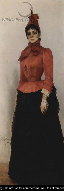 Portrait of Baroness Varvara Ivanovna Ikskul von Hildenbandt - Ilya Efimovich Efimovich Repin