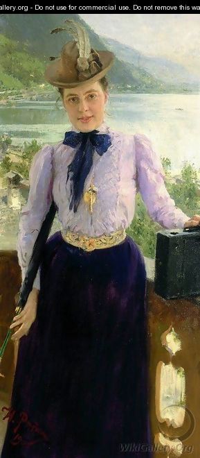 Portrait of writer Natalia Borisovna Nordman-Severova - Ilya Efimovich Efimovich Repin