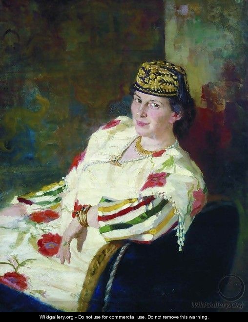 Portrait of patroness and countess Mara Konstantinovna Oliv - Ilya Efimovich Efimovich Repin
