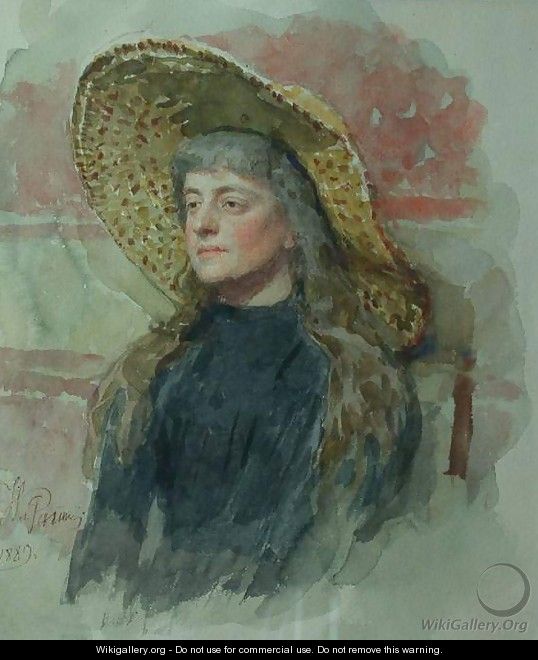 Portrait of painter Elizabeta Nikolayevna Zvantseva - Ilya Efimovich Efimovich Repin