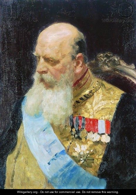 Portrait of member of State Council Count Dmitri Martinovich Solsky - Ilya Efimovich Efimovich Repin