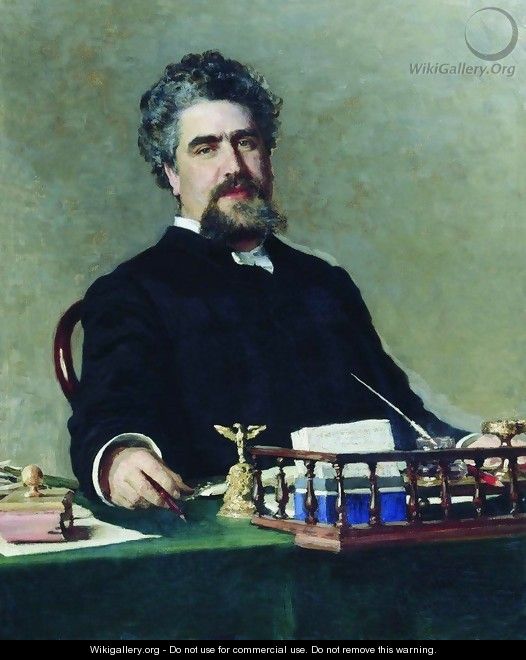 Portrait of engineer Ivan Yefgrafovich Adadurov, chairman of the Ryazan-Uralsk Railway Company from 1869 to 1884 an - Ilya Efimovich Efimovich Repin