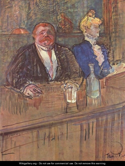 Au Café, Le consommeteur et la cassière chlorotique - Henri De Toulouse-Lautrec