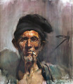 The old man of the cigarette - Joaquin Sorolla y Bastida