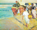 Pulling the boat - Joaquin Sorolla y Bastida