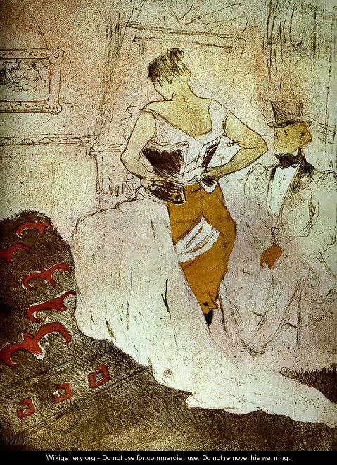 Woman bust or with passing conquest - Henri De Toulouse-Lautrec