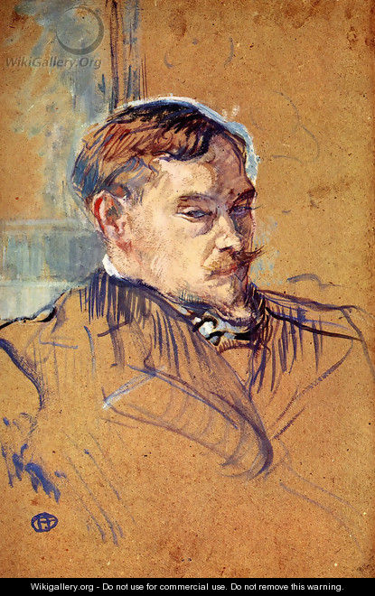 The writer Romain Coolus - Henri De Toulouse-Lautrec