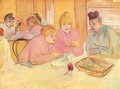 The ladies in the brothel dining-room - Henri De Toulouse-Lautrec