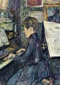 Mademoiselle Dihau Playing the Piano - Henri De Toulouse-Lautrec