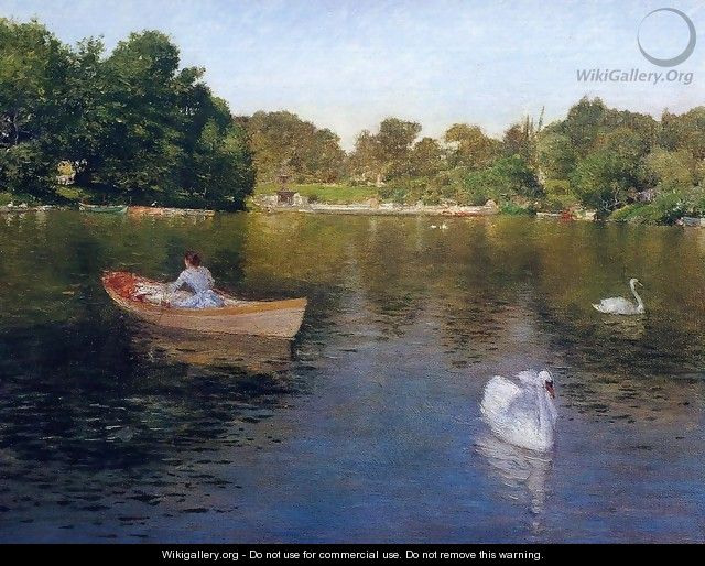 On the Lake, Central Park - William Merritt Chase
