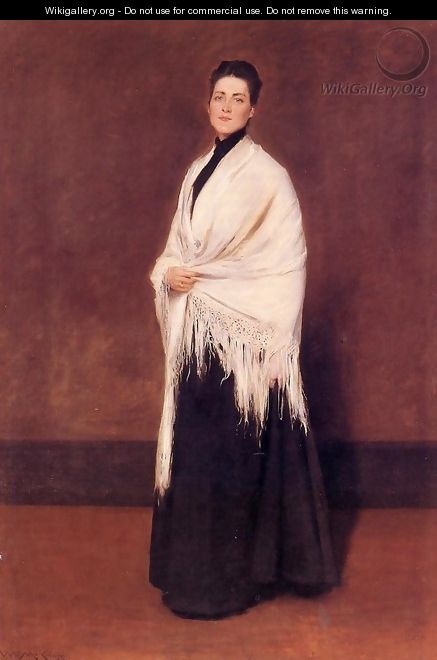 Lady with a White Shawl - William Merritt Chase