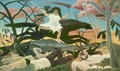 The war (La cabalgada de la discordia) - Henri Julien Rousseau