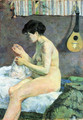 Study of a Nude. Suzanne Sewing - Paul Gauguin